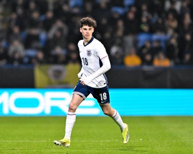 İngiltere 'den Archie Gray, UEFA Euro U21 elemeleri F Grubu maçında İngiltere U21 Lüksemburg U21' e karşı Toughsheet Community Stadyumu, Bolton, Birleşik Krallık, 26 Mart 202