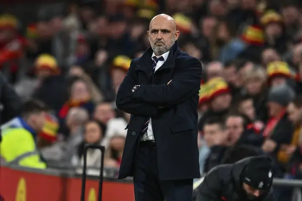 stock image Michal Probierz Manager of Poland during the UEFA Euro Qualifiers Eliminator Group A match Wales vs Poland at Cardiff City Stadium, Cardiff, United Kingdom, 26th March 202