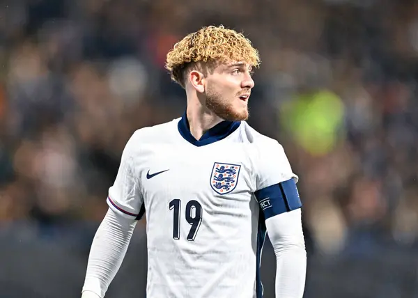 Stock image Harvey Elliott of England, during the UEFA Euro U21 Qualifiers Group F match England U21 vs Luxembourg U21 at Toughsheet Community Stadium, Bolton, United Kingdom, 26th March 202