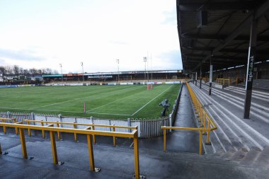 Betfred Süper Lig 6. Raundunda The Mend-A-Hose Jungle, Castleford, Birleşik Krallık 'ta Castleford Tigers - Leeds Rhinos maçının genel görünümü
