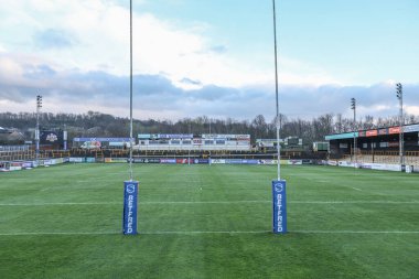 Betfred Süper Lig 6. Raundunda The Mend-A-Hose Jungle, Castleford, Birleşik Krallık 'ta Castleford Tigers - Leeds Rhinos maçının genel görünümü