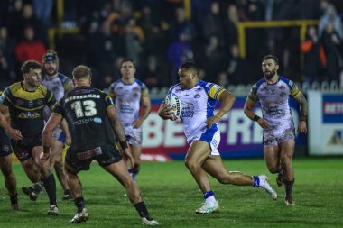 Leeds Rhinos takımından Sam Lisone, 28 Mart 202 'de İngiltere' nin Castleford kentinde oynanan The Mend-A-Hose Jungle, Castleford maçında 6.