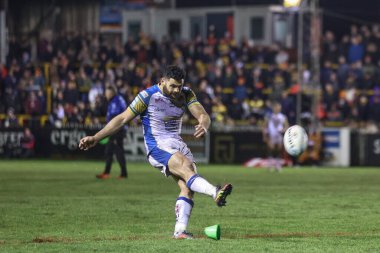 Leeds Rhinos takımından Rhyse Martin, 28 Mart 202 'de İngiltere' nin Castleford kentinde oynanan Betfred Süper Lig 6. Raundunda Castleford Tigers - Leeds Rhinos maçında gol attı.