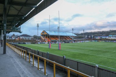 Betfred Süper Lig 6. Raundunda The Mend-A-Hose Jungle, Castleford, Birleşik Krallık 'ta Castleford Tigers - Leeds Rhinos maçının genel görünümü