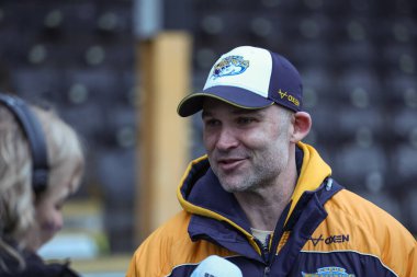 Leeds Rhinos 'un baş antrenörü Rohan Smith, Betfred Süper Lig 6. raundunda Castleford Tigers, Leeds Rhinos' a karşı, The Mend-A-Hose Jungle, Castleford, Birleşik Krallık, 28 Mart 202