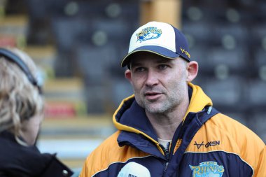Rohan Smith Head Coach of Leeds Rhinos during the Betfred Super League Round 6 match Castleford Tigers vs Leeds Rhinos at The Mend-A-Hose Jungle, Castleford, United Kingdom, 28th March 202 clipart