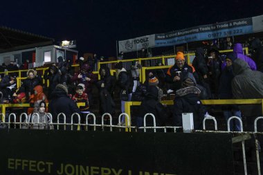 Taraftarlar, 18 Mart 202 'de İngiltere' nin Castleford kentinde oynanan The Mend-A-Hose Jungle, Castleford, Castleford, İngiltere Süper Lig 6. turunda Castleford Tigers - Leeds Rhinos maçına geldiler.