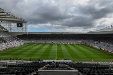 Premier Lig karşılaşması öncesinde St James Park 'ın genel görünümü Newcastle United ile West Ham United arasındaki St. James' s Park, Newcastle, İngiltere, 30 Mart 202