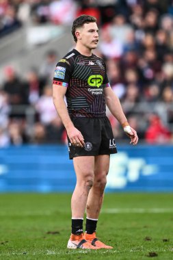 Wigan Warriors 'dan Jai Field Betfred Süper Lig 6. Raundunda St Helens Wigan Warriors' a karşı Wicked Stadyumu, St Helens, 29 Mart 202