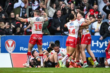 St. Helens 'ten Konrad Hurrell, 29 Mart 202' de St Helens - Wigan Warriors maçında Betfred Süper Lig 6. Raundunda sahaya çıkıyor.
