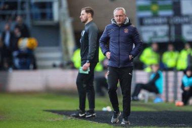 Neil Critchley, 21 Mart 202 'de İngiltere' nin Derby Stadyumu 'nda oynanan Sky Bet 1 karşılaşmasında Blackpool' un teknik direktörü Derby County - Blackpool maçında.