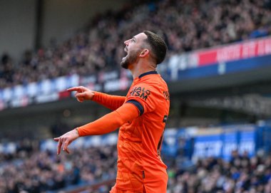 Ipswich Town 'dan Conor Chaplin, 21 Mart 202' de Ewood Park, Blackburn 'de oynanan Blackburn Rovers-Ipswich Town maçında Ipswich Town maçında Ipswich Town' ı 0-1 yenme hedefini kutluyor.