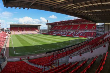 Oakwell 'in Sky Bet Ligi 1 maçı sırasında Oakwell, Barnsley' e karşı Cambridge United 'ın 29 Mart 202' de Oakwell, Barnsley 'de oynadığı maçın genel görünümü