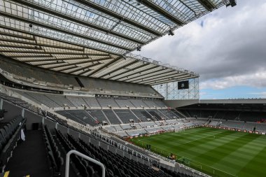 Premier Lig karşılaşması öncesinde St James Park 'ın genel görünümü Newcastle United ile West Ham United arasındaki St. James' s Park, Newcastle, İngiltere, 30 Mart 202