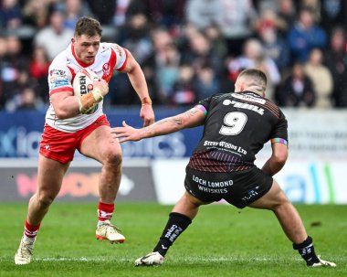 St. Helens 'ten Morgan Knowles, Betfred Süper Lig 6. raundunda St Helens' e karşı Wigan Warriors maçında 29 Mart 202 'de St Helens Stadyumu' nda mola verdi.