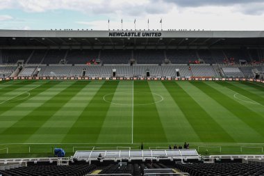 Premier Lig karşılaşması öncesinde St James Park 'ın genel görünümü Newcastle United ile West Ham United arasındaki St. James' s Park, Newcastle, İngiltere, 30 Mart 202