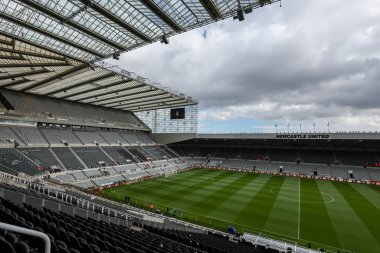 Premier Lig karşılaşması öncesinde St James Park 'ın genel görünümü Newcastle United ile West Ham United arasındaki St. James' s Park, Newcastle, İngiltere, 30 Mart 202