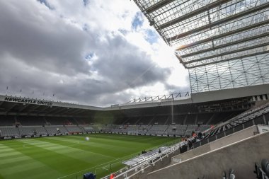 Premier Lig karşılaşması öncesinde St James Park 'ın genel görünümü Newcastle United ile West Ham United arasındaki St. James' s Park, Newcastle, İngiltere, 30 Mart 202