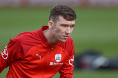 Maç öncesi ısınma oturumunda Barnsley-Cambridge United maçında Barnsley - Oakwell, Barnsley, Birleşik Krallık, 29 Mart 202