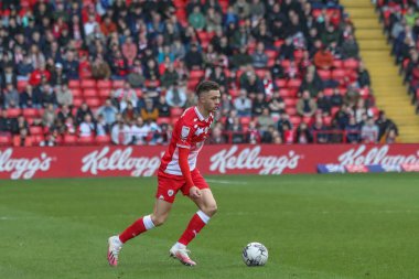Jordan Williams of Barnsley breaks with the ball during the Sky Bet League 1 match Barnsley vs Cambridge United at Oakwell, Barnsley, United Kingdom, 29th March 202 clipart