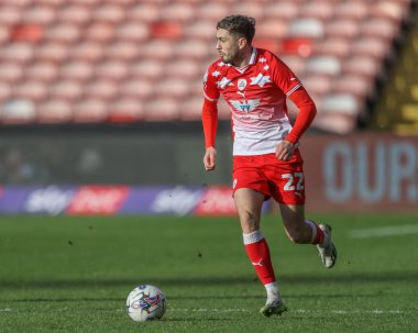 Barnsley takımından Corey O 'Keeffe, 29 Mart 202' de Oakwell, Barnsley, Birleşik Krallık 'ta oynanan 1.