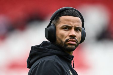 Wigan Warriors 'un Kruise Leeming' i Betfred Süper Lig 6. Raundu öncesinde St Helens Wigan Warriors 'a karşı All Wicked Stadyumu, St Helens, Birleşik Krallık, 29 Mart 202