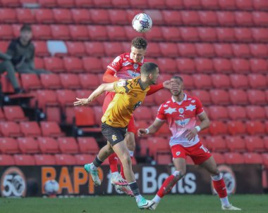 Barnsley 'den Jordan Williams 29 Mart 202' de Oakwell, Barnsley, Birleşik Krallık 'ta oynanan Sky Bet 1 maçında yüksek topu kazandı.