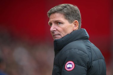 Oliver Glasner Premier Lig maçı sırasında Crystal Palace 'ın menajeri Nottingham Forest' a karşı Crystal Palace City Ground, Nottingham, İngiltere, 30 Mart 202