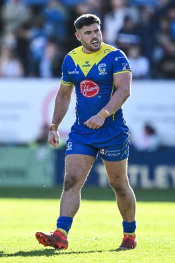 Warrington Wolves 'tan Joe Philbin Betfred Süper Lig maçı sırasında Warrington Wolves, Catalans Dragons' a karşı Halliwell Jones Stadyumu, Warrington, Birleşik Krallık, 30 Mart 202