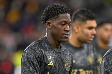 Manchester United 'dan Kobbie Mainoo Premier League maçı sırasında Brentford Manchester United' a karşı Gtech Community Stadyumu, Londra, Birleşik Krallık, 30 Mart 202