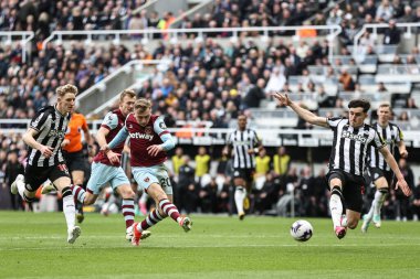 West Ham United 'dan Jarrod Bowen Premier Lig maçı Newcastle United' a karşı St. James 's Park, Newcastle, İngiltere' de 30 Mart 202 'de oynanan karşılaşmada 1-3 berabere kaldı.