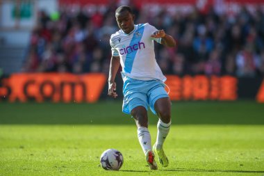 Kristal Saray 'dan Tyrick Mitchell Premier Lig maçı sırasında Nottingham Forest, Crystal Palace' a karşı City Ground, Nottingham, İngiltere, 30 Mart 202