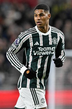 Manchester United 'dan Marcus Rashford Premier League karşılaşmasında Brentford Manchester United' a karşı Gtech Community Stadyumu, Londra, Birleşik Krallık, 30 Mart 202