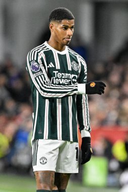 Manchester United 'dan Marcus Rashford Premier League karşılaşmasında Brentford Manchester United' a karşı Gtech Community Stadyumu, Londra, Birleşik Krallık, 30 Mart 202