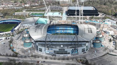 Etihad Stadyumu, Premier Lig maçı öncesinde Manchester City ile Arsenal 'in 31 Mart 202' de Etihad Stadyumu 'nda karşı karşıya.