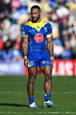 Warrington Wolves 'tan Rodrick Tai Betfred Süper Lig maçı sırasında Warrington Wolves, Catalans Dragons' a karşı Halliwell Jones Stadyumu, Warrington, İngiltere, 30 Mart 202