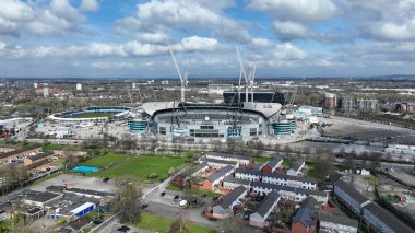 Etihad Stadyumu, Premier Lig maçı öncesinde Manchester City ile Arsenal 'in 31 Mart 202' de Etihad Stadyumu 'nda karşı karşıya.