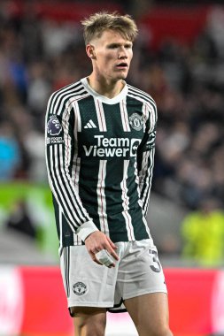 Manchester United 'dan Scott McTominay Premier League maçı sırasında Brentford Manchester United' a karşı Gtech Community Stadyumu, Londra, Birleşik Krallık, 30 Mart 202
