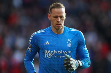 Nottingham Ormanı 'ndan Matz Sels Premier League maçı sırasında Nottingham Forest, Kristal Saray' a karşı 30 Mart 202 'de Nottingham, İngiltere' de.