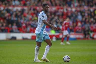 Kristal Saray 'dan Jefferson Lerma Premier Lig maçı sırasında Nottingham Ormanı, Kristal Saray' a karşı City Ground, Nottingham, İngiltere, 30 Mart 202