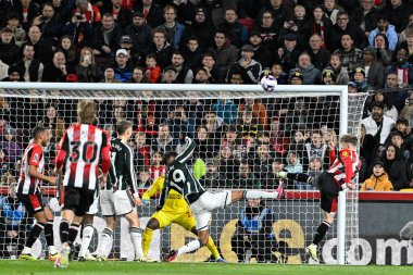 Brentfordlu Keane Lewis-Potter, 30 Mart 202 'de Londra' daki Gtech Community Stadyumu 'nda Premier League maçında Brentford-Manchester United maçında gol attı.