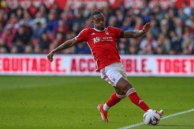 Nottingham Ormanı 'ndan Callum Hudson-Odoi 30 Mart 202' de Nottingham Forest 'ın City Ground, Nottingham, İngiltere' deki Crystal Palace 'a karşı oynadığı Premier League maçında topu oyunda tutamadı.
