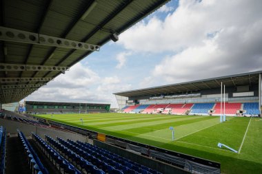 Salford Community Stadyumu 'nun genel görünümü Gallagher Premiership maçından önce Salford Community Stadyumu' nda 31 Mart 202 'de Satış Köpekbalıkları Exeter Chiefs' e karşı