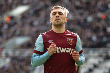 West Ham United 'dan Jarrod Bowen Premier Lig karşılaşmasında Newcastle United ile St. James' s Park, Newcastle, Birleşik Krallık, 30 Mart 202 'de karşı karşıya geldi.