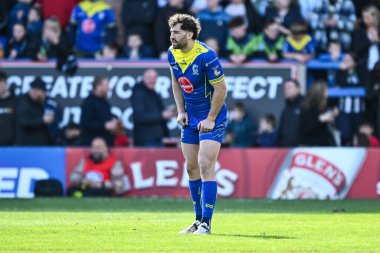 Warrington Wolves 'un Toby King' i Betfred Süper Ligi maçı sırasında Warrington Wolves, Catalans Dragons 'a karşı Halliwell Jones Stadyumu, Warrington, Birleşik Krallık, 30 Mart 202
