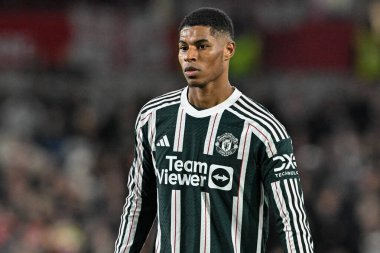 Manchester United 'dan Marcus Rashford Premier League karşılaşmasında Brentford Manchester United' a karşı Gtech Community Stadyumu, Londra, Birleşik Krallık, 30 Mart 202