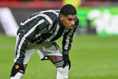 Manchester United 'dan Marcus Rashford Premier League karşılaşmasında Brentford Manchester United' a karşı Gtech Community Stadyumu, Londra, Birleşik Krallık, 30 Mart 202