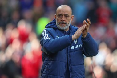 Nuno Esprito Santo Premier Lig maçında Nottingham Ormanı teknik direktörü Nottingham Forest, Crystal Palace 'a karşı City Zound, Nottingham, İngiltere, 30 Mart 2024