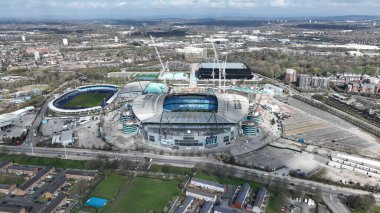 Etihad Stadyumu, Premier Lig maçı öncesinde Manchester City ile Arsenal 'in 31 Mart 202' de Etihad Stadyumu 'nda karşı karşıya.