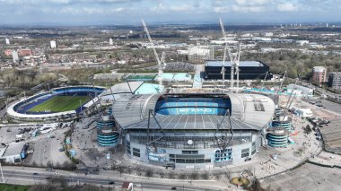 Etihad Stadyumu, Premier Lig maçı öncesinde Manchester City ile Arsenal 'in 31 Mart 202' de Etihad Stadyumu 'nda karşı karşıya.